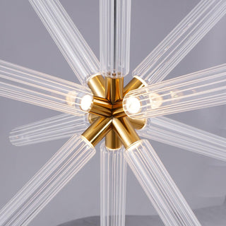 Solara Lampe à suspension en cristal cylindrique Cipher contemporaine