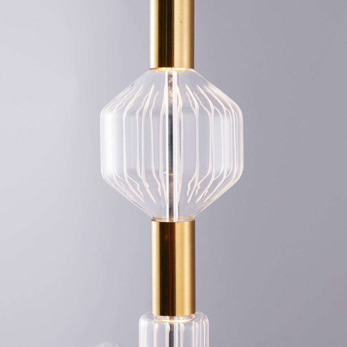 Torilia Lampe à suspension en cristal cylindrique Cipher contemporaine