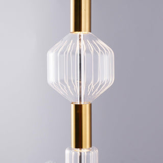 Solara Lampe à suspension en cristal cylindrique Cipher contemporaine