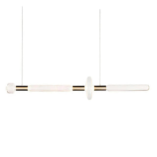 Solara Lampe à suspension en cristal cylindrique Cipher contemporaine