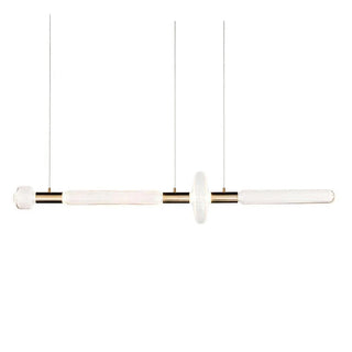 Solara Lampe à suspension en cristal cylindrique Cipher contemporaine