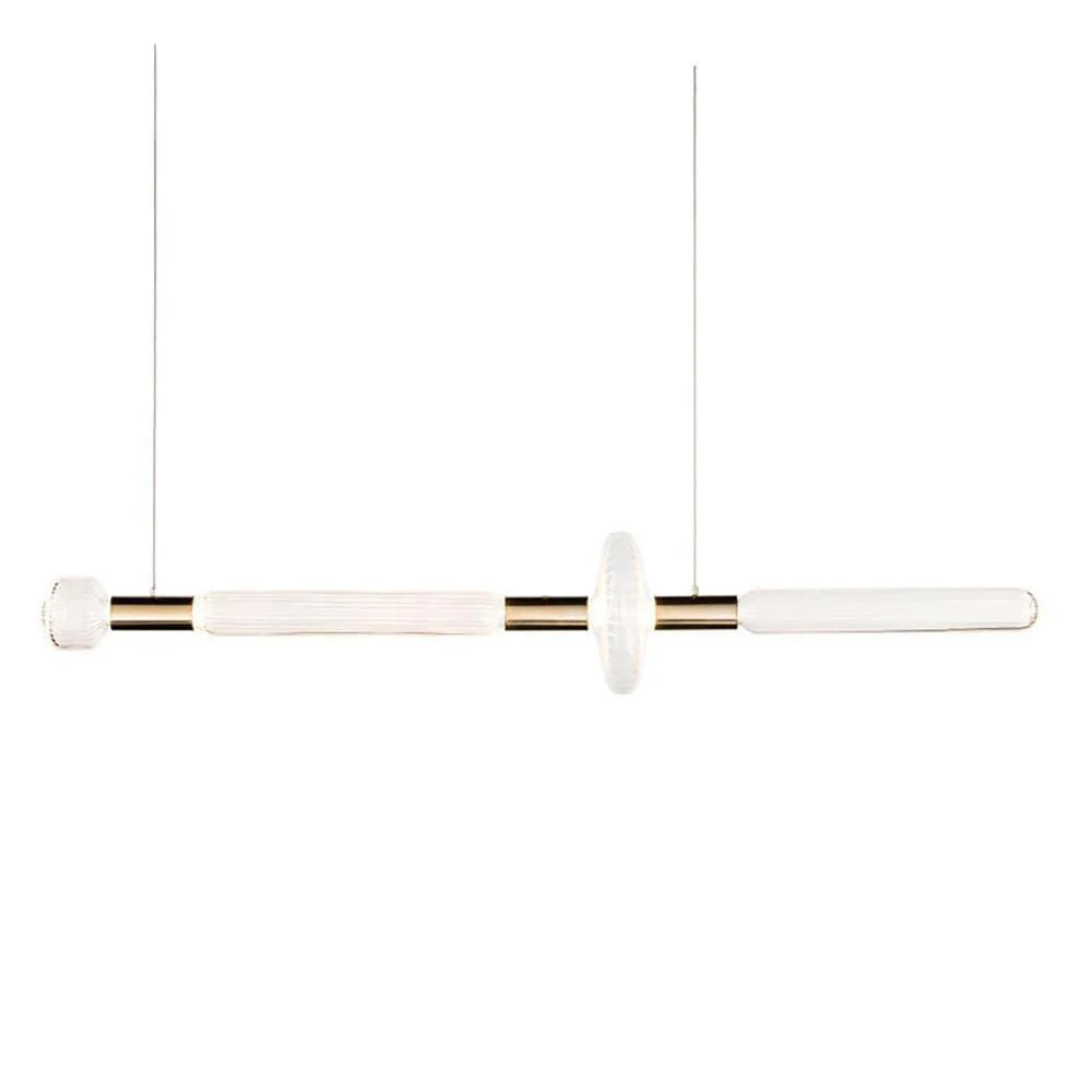 Torilia Lampe à suspension en cristal cylindrique Cipher contemporaine