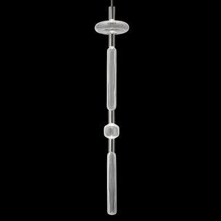 Solara Lampe à suspension en cristal cylindrique Cipher contemporaine