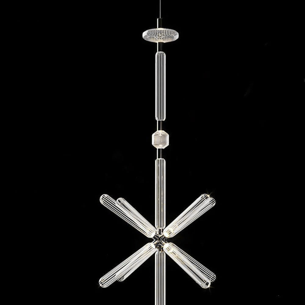 Torilia Lampe à suspension en cristal cylindrique Cipher contemporaine