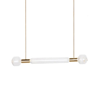 Solara Lampe à suspension en cristal cylindrique Cipher contemporaine