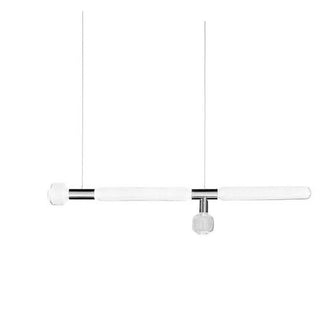 Solara Lampe à suspension en cristal cylindrique Cipher contemporaine