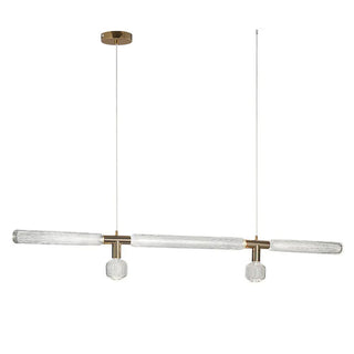 Solara Lampe à suspension en cristal cylindrique Cipher contemporaine