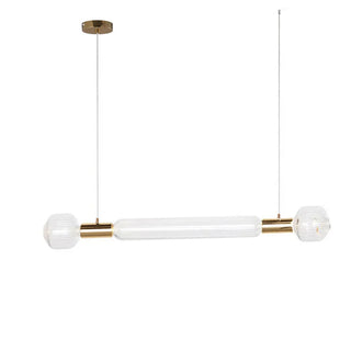 Solara Lampe à suspension en cristal cylindrique Cipher contemporaine