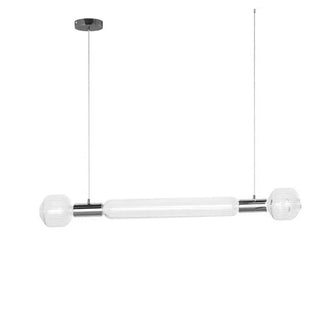 Solara Lampe à suspension en cristal cylindrique Cipher contemporaine