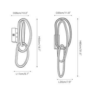 Urge Lampe Murale LED Moderne Minimaliste en Acrylique et Métal