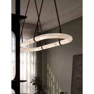 Vista Lustre Métal Albâtre Art Minimaliste Moderne-Luire