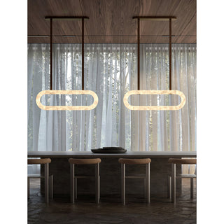 Vista Lustre Métal Albâtre Art Minimaliste Moderne-Luire