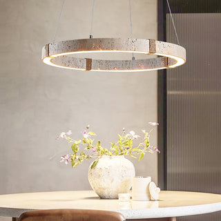 Alsilis Lustre Minimaliste en Travertin-Luire