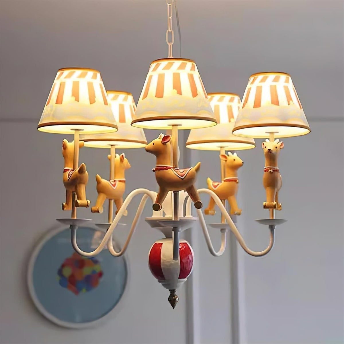Solvian Chandelier Carousel Kids Playful-Neutral Decor