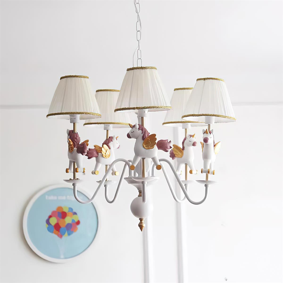 Solvian Chandelier Carousel Kids Playful-Neutral Decor
