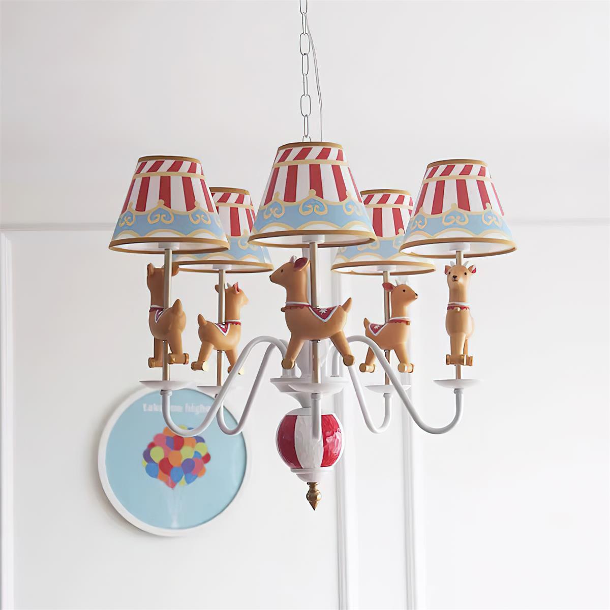 Solvian Chandelier Carousel Kids Playful-Neutral Decor
