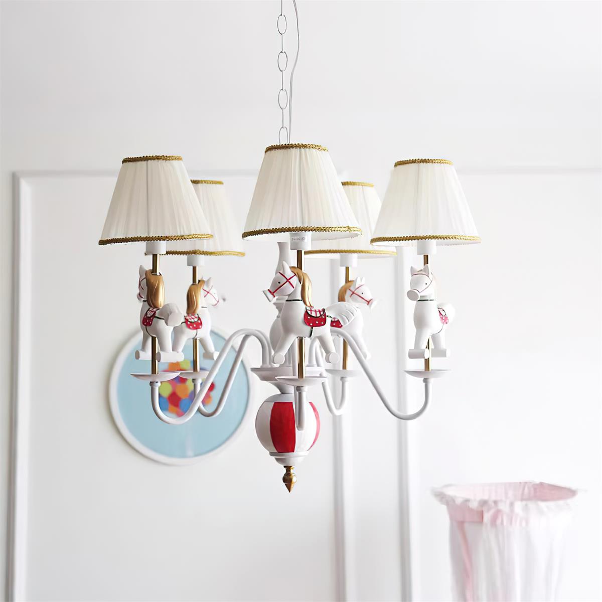 Solvian Chandelier Carousel Kids Playful-Neutral Decor