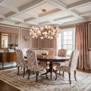 Circular Blossom Chandelier-Neutral Decor
