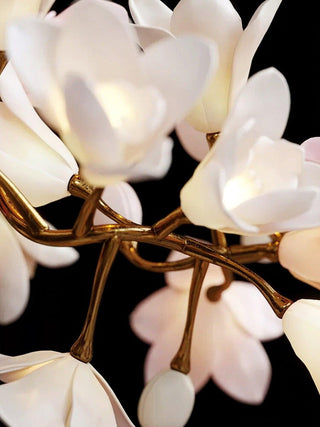 Lustra Lustre Laiton Céramique Floraison