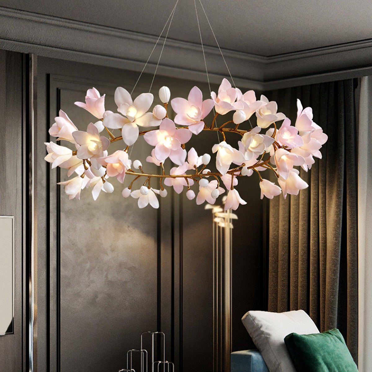 Nelivia Lustre Laiton Céramique Floraison