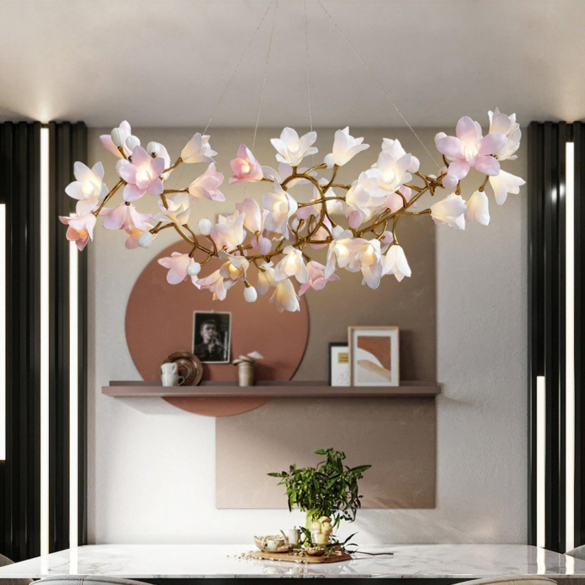 Nelivia Lustre Laiton Céramique Floraison