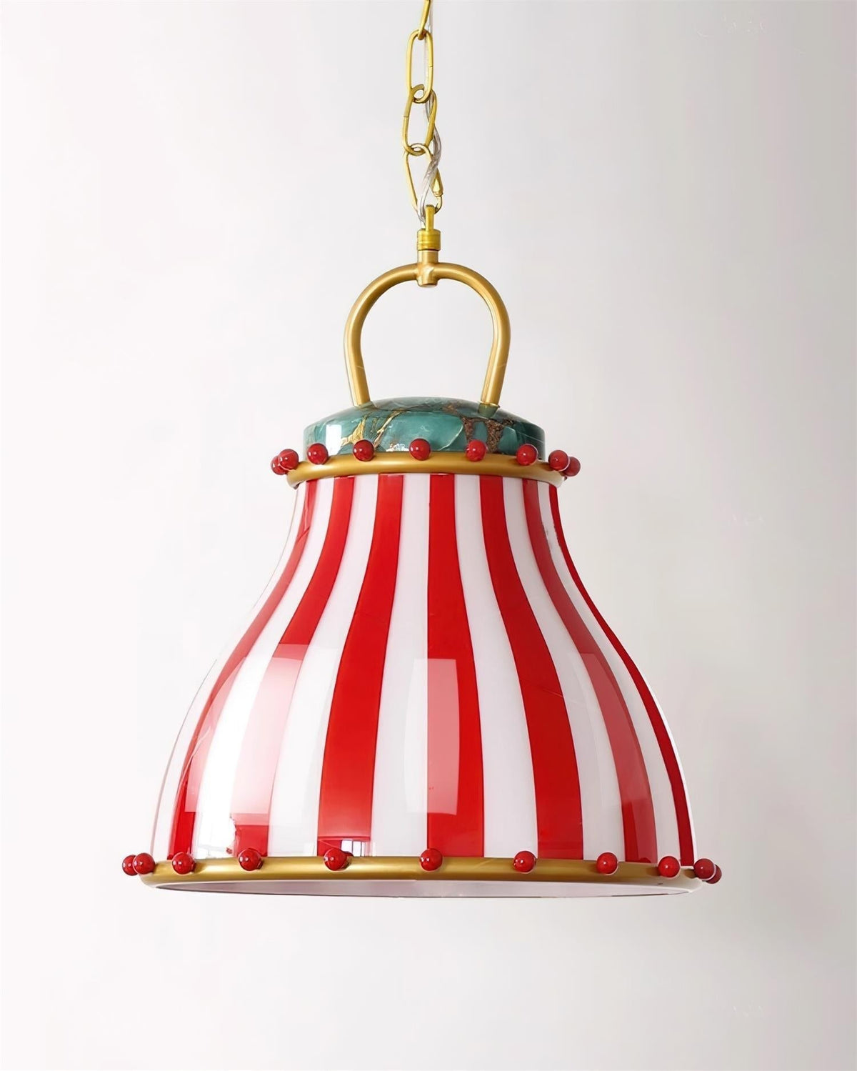 Red and white stripes Glass Pendant Lamp-Neutral Decor