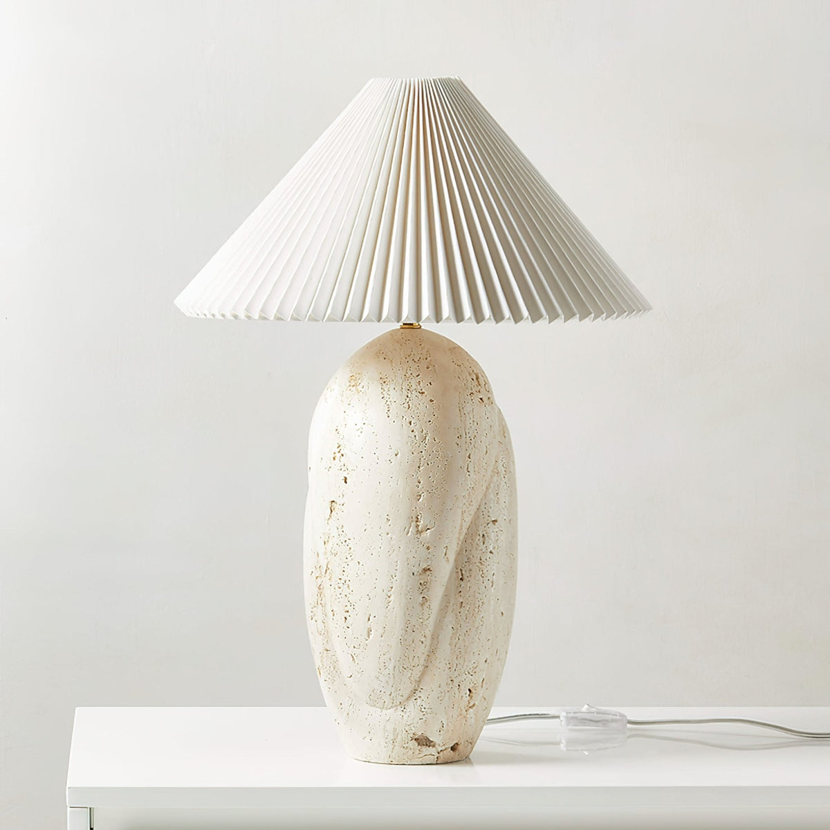 Eursolir Travertine Table Lamp-Neutral Decor