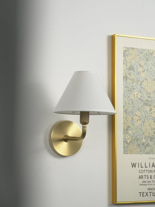 Clara Brass Wall Sconce-Neutral Decor