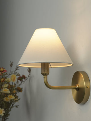 Clara Brass Wall Sconce-Neutral Decor