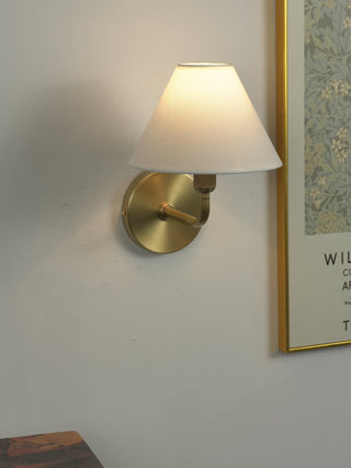 Clara Brass Wall Sconce-Neutral Decor