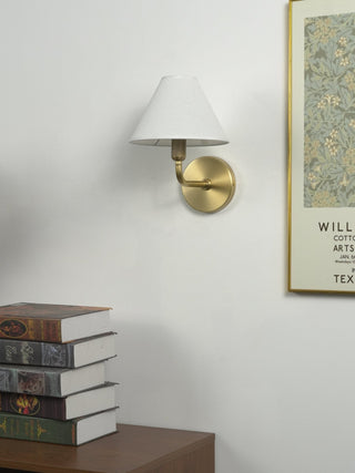 Clara Brass Wall Sconce-Neutral Decor
