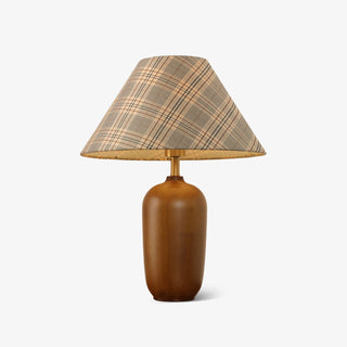 Sienna Lampe de Table en Bois Et Tissu Classique