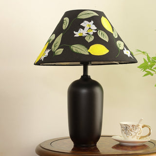 Sienna Lampe de Table en Bois Et Tissu Classique