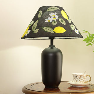 Sienna Lampe de Table en Bois Et Tissu Classique