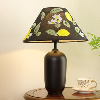 Sienna Lampe de Table en Bois Et Tissu Classique