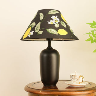 Sienna Lampe de Table en Bois Et Tissu Classique