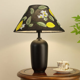 Sienna Lampe de Table en Bois Et Tissu Classique