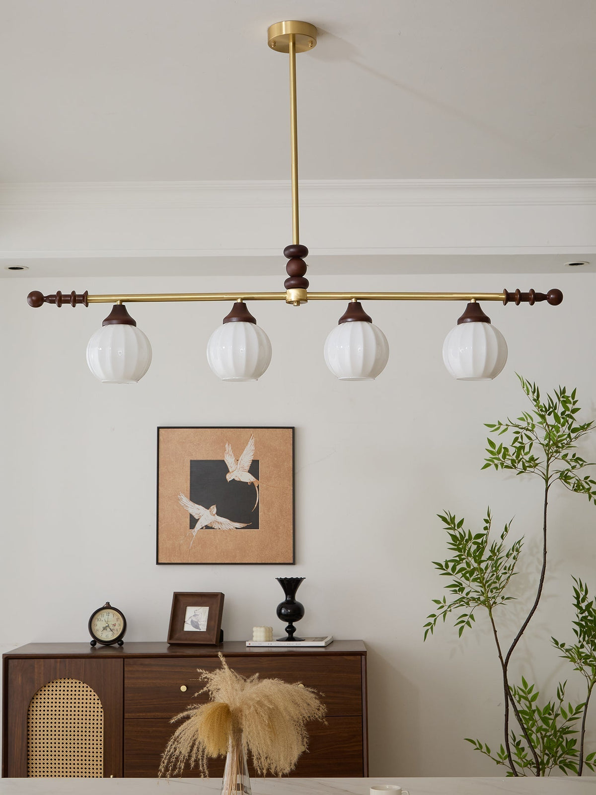 Moriel Lustre Vintage Traditionnel Élégant en Bois