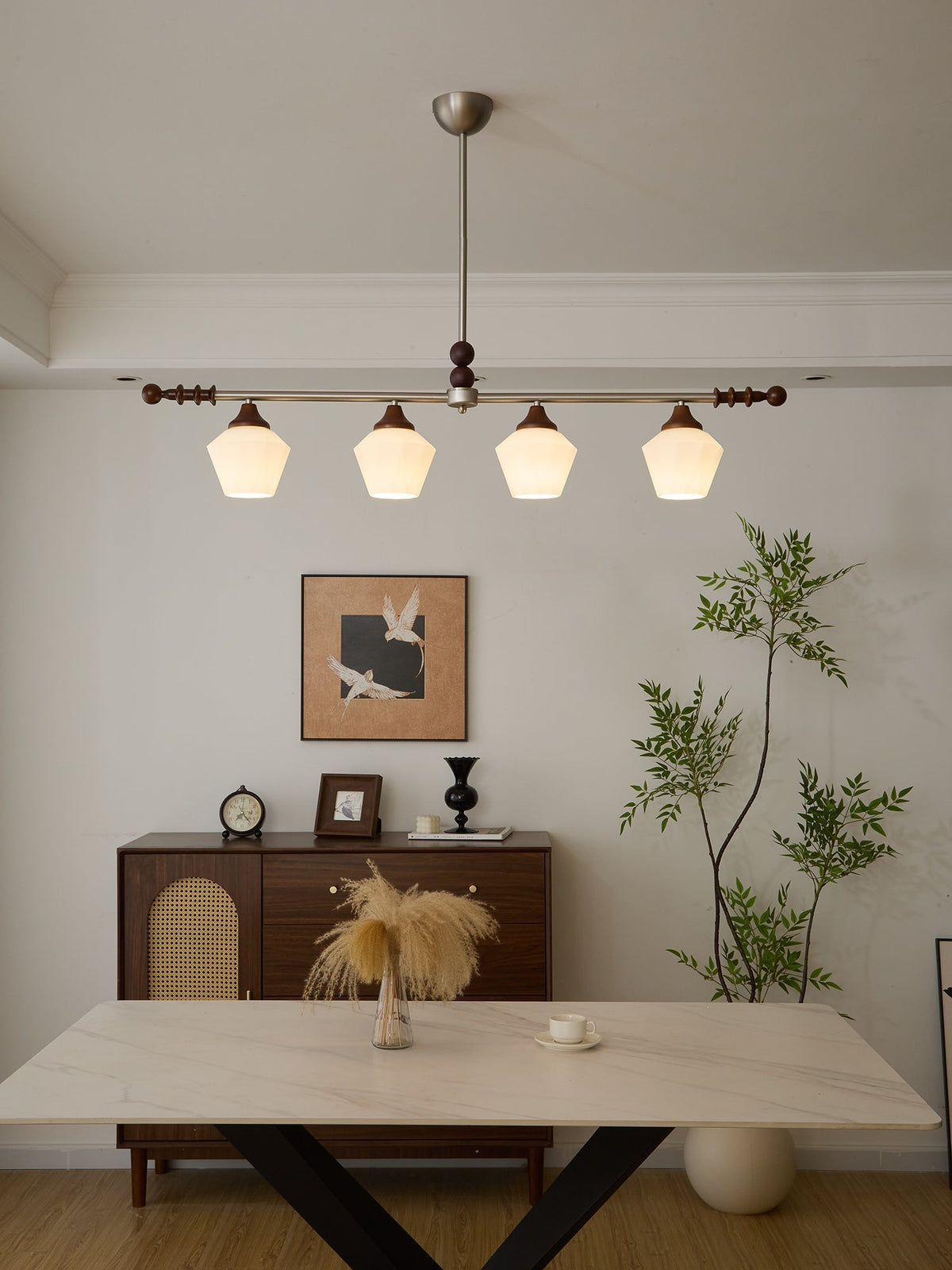 Moriel Lustre Vintage Traditionnel Élégant en Bois