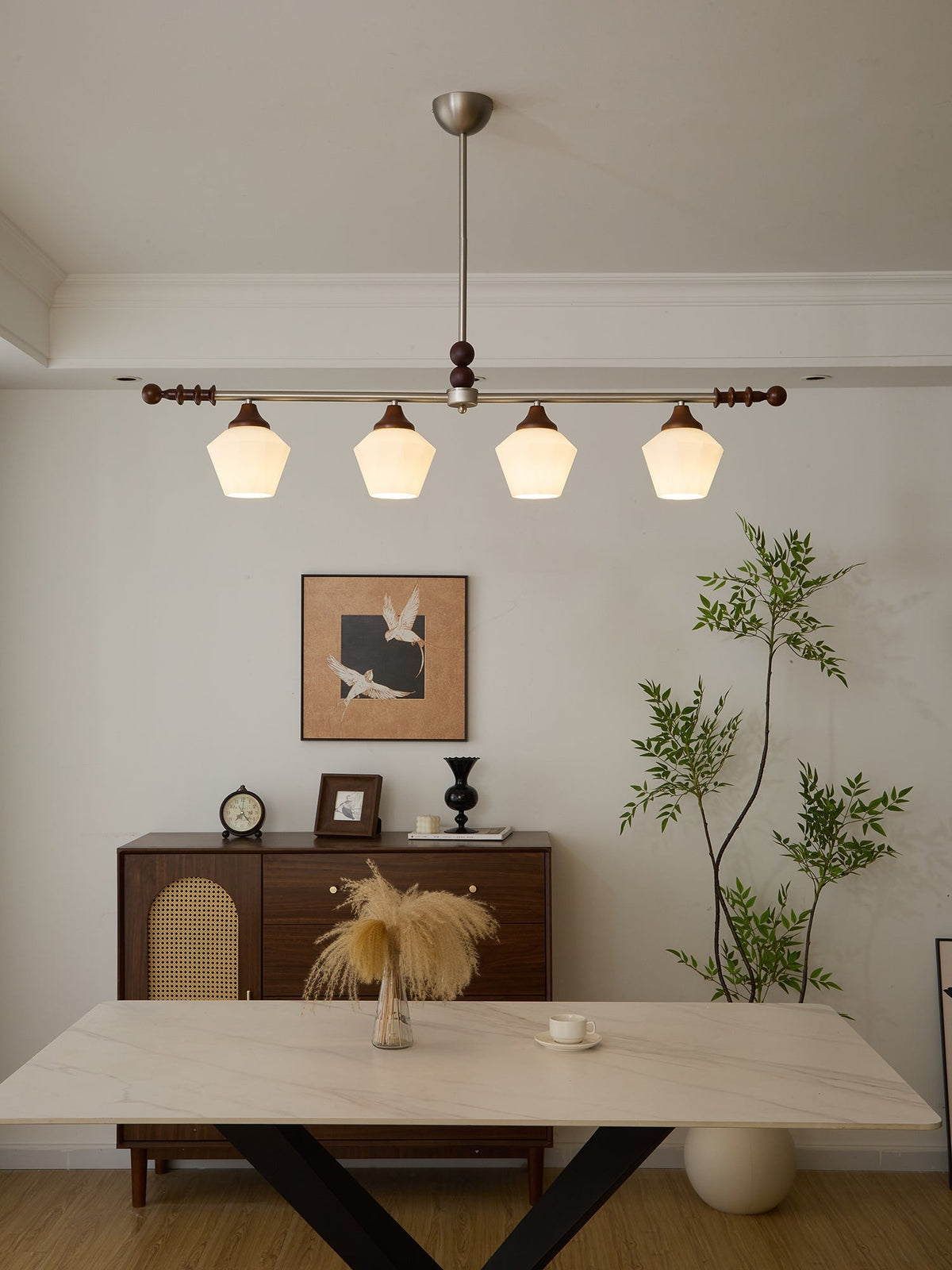 Vosole Lustre Vintage en Bois à L'Élégance Traditionnelle
