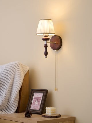 Eshae Applique Murale en Tissu et Bois Premium