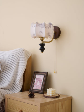 Eshae Applique Murale en Tissu et Bois Premium