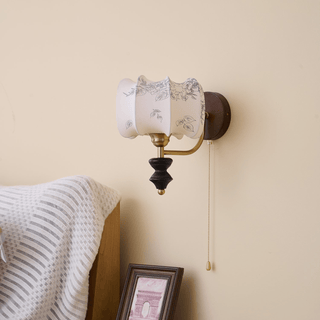 Eshae Applique Murale en Tissu et Bois Premium