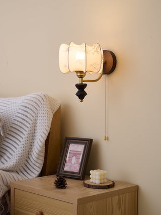 Eshae Applique Murale en Tissu et Bois Premium