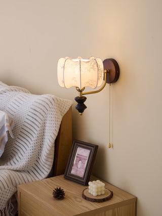 Eshae Applique Murale en Tissu et Bois Premium