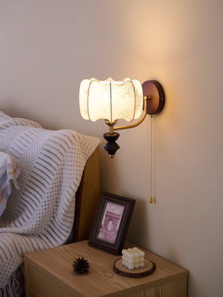 Eshae Applique Murale en Tissu et Bois Premium