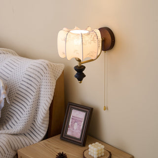 Eshae Applique Murale en Tissu et Bois Premium