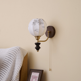 Eshae Applique Murale en Tissu et Bois Premium