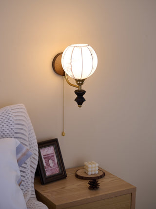 Eshae Applique Murale en Tissu et Bois Premium