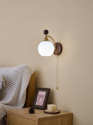Eshae Applique Murale en Tissu et Bois Premium
